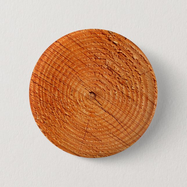 Tree annual rings close up 6 cm round badge (Front)