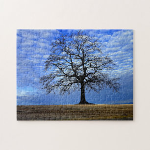 Tree at Blue Sky Jigsaw Puzzle Photo