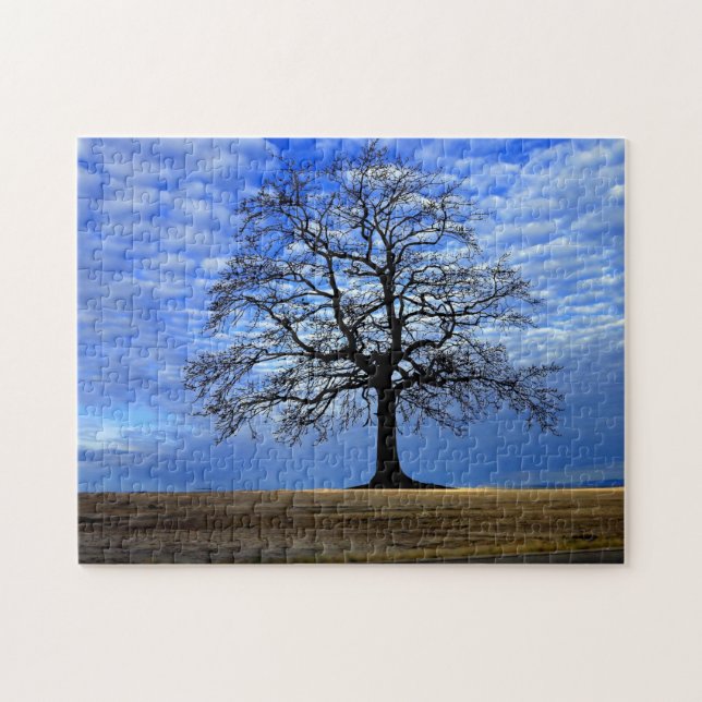 Tree at Blue Sky Jigsaw Puzzle Photo (Horizontal)