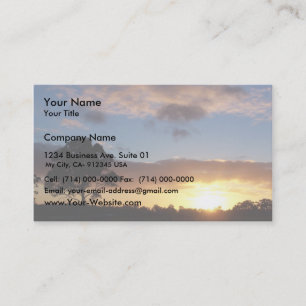 Tree At Sunrise Business Card