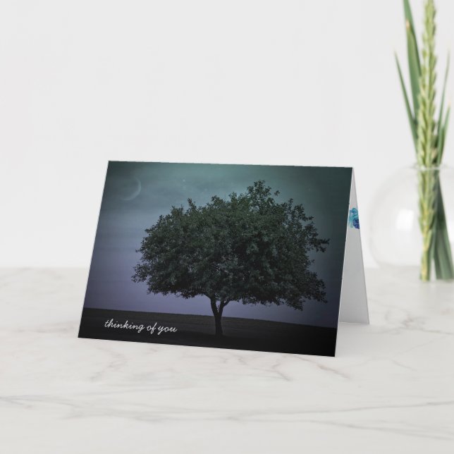 tree at twilight-thinking of you card (Front)