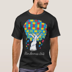 Tree Autism Awareness Puzzle Autistic Kids Parents T-Shirt
