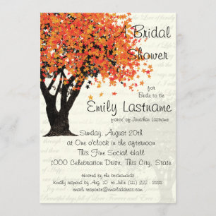 Tree Autumn Bridal Shower Invitation