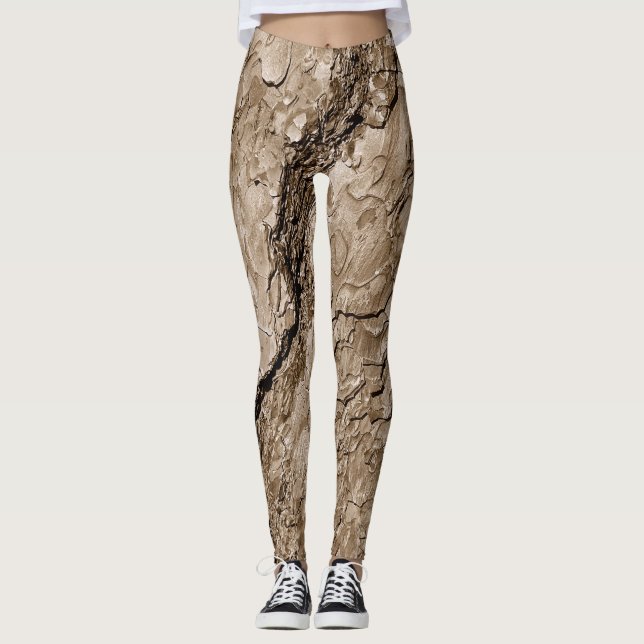 Tree Bark B Leggings (Front)
