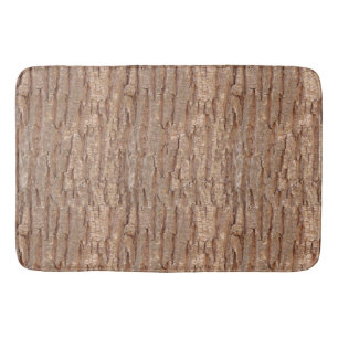 tree bark bath mat