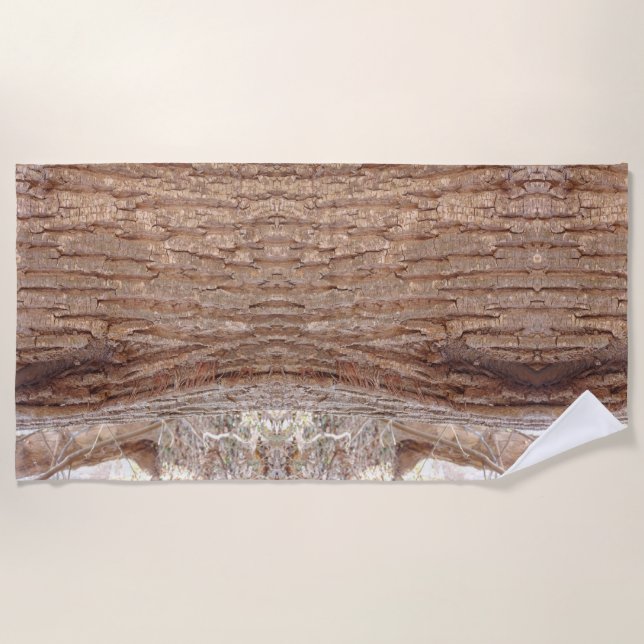 tree bark  beach towel (Front)