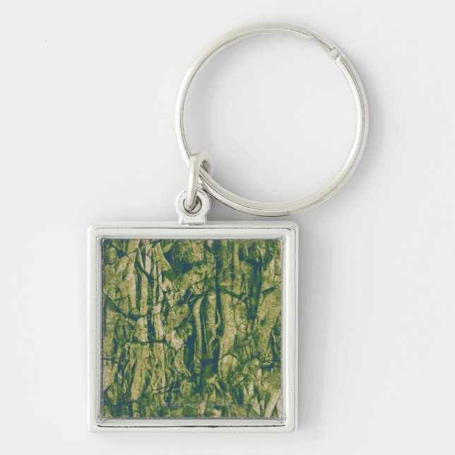 Tree bark camouflage pattern key ring (Front)