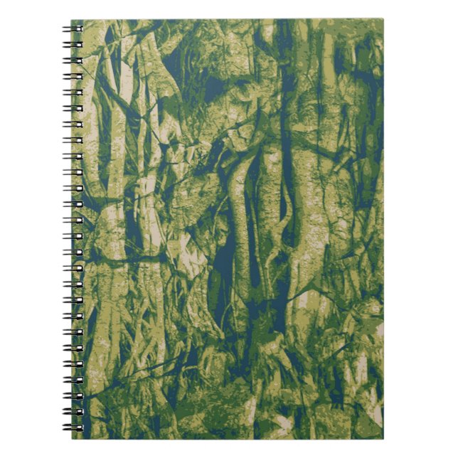 Tree bark camouflage pattern notebook (Front)