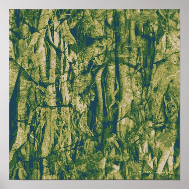 Tree bark camouflage pattern poster (Front)