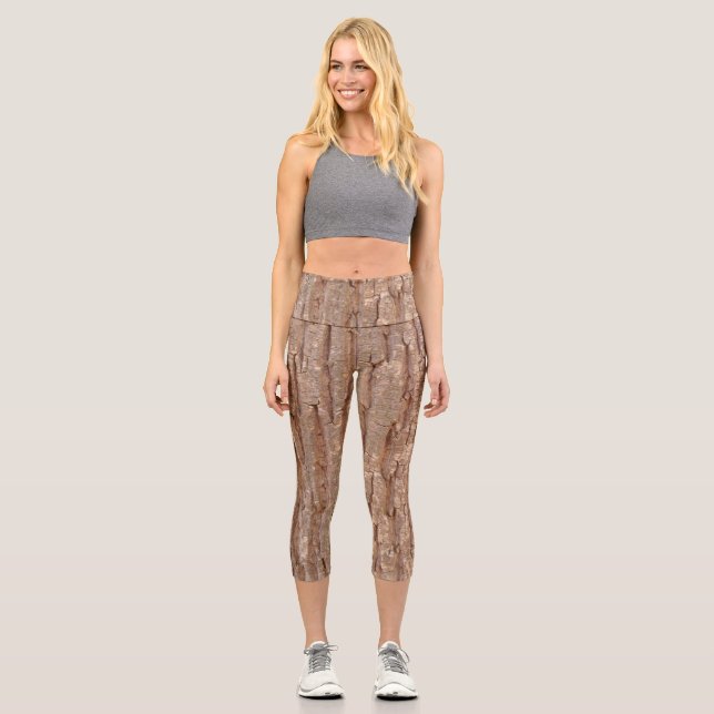tree bark capri leggings (Front)