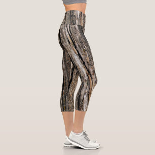 Tree Bark Capri Leggings