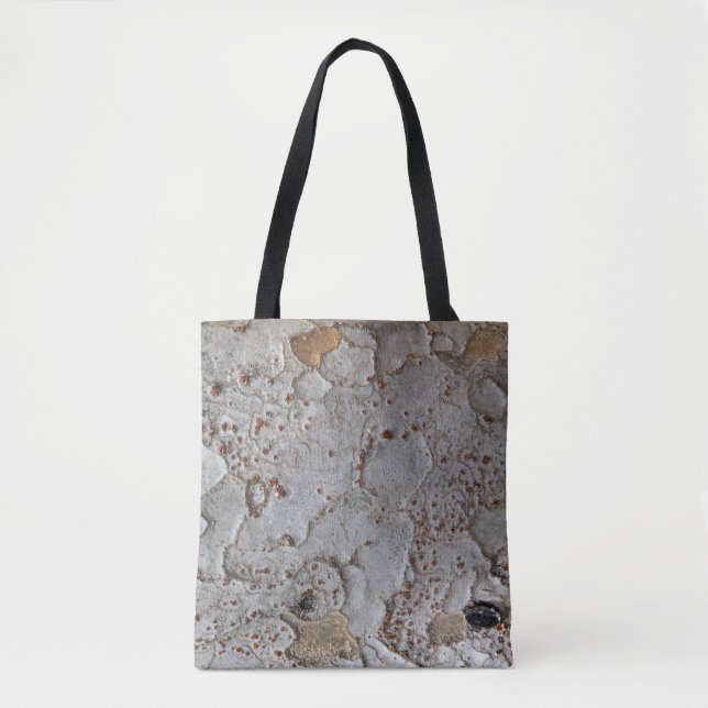 Tree Bark Grey Brown Rustic Wilderness Nature Tote Bag (Front)