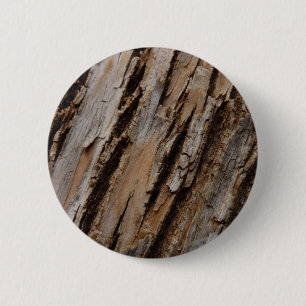 Tree Bark I Natural Abstract Textured Design 6 Cm Round Badge