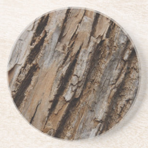 Tree Bark I Natural Abstract Textured Design Coaster
