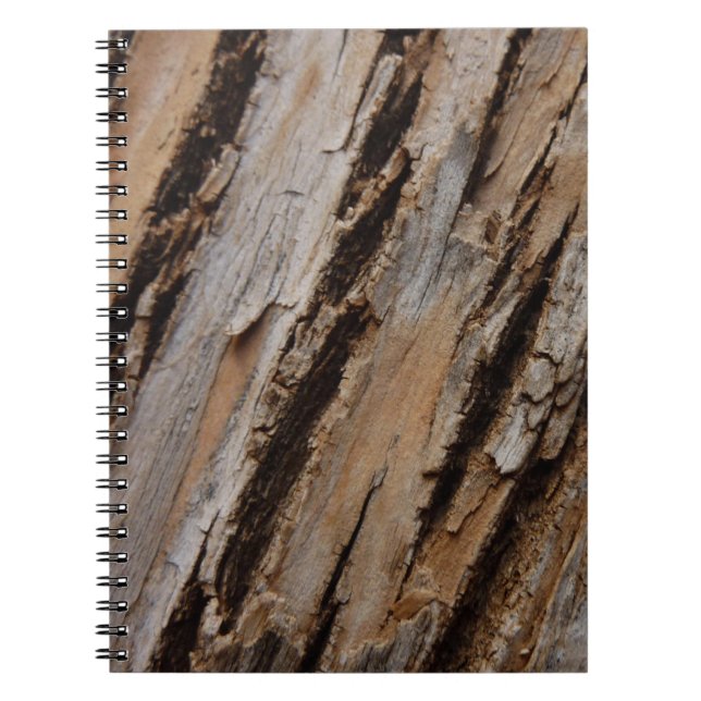 Tree Bark I Natural Abstract Textured Design Notebook (Front)