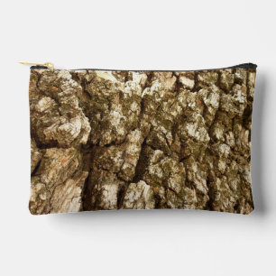Tree Bark II Natural Textured Design Accessory Pouch
