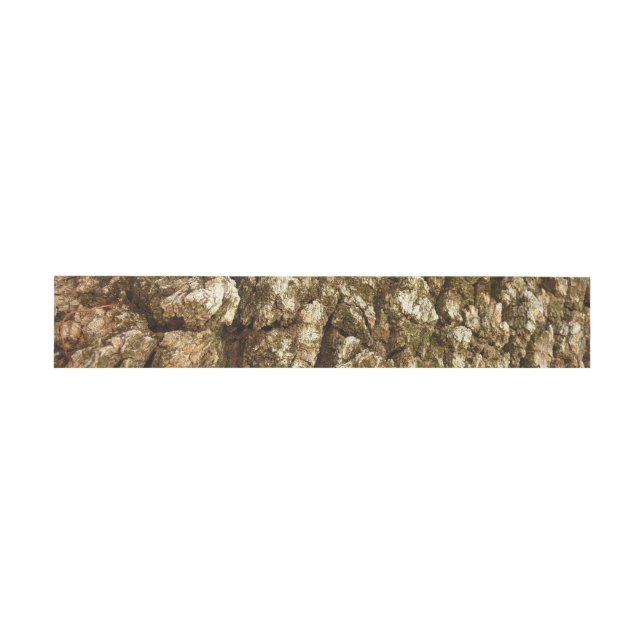 Tree Bark II Natural Textured Design Invitation Belly Band (Flat)