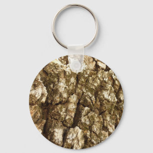 Tree Bark II Natural Textured Design Key Ring