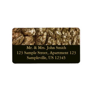 Tree Bark II Natural Textured Design Label