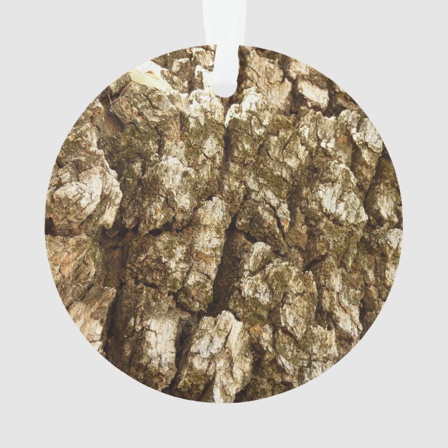 Tree Bark II Natural Textured Design Ornament (Back)