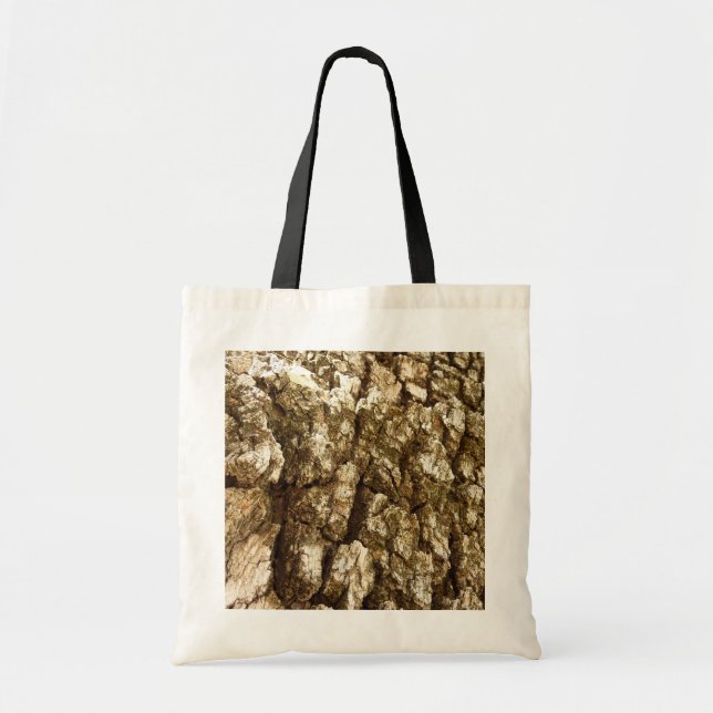 Tree Bark II Natural Textured Design Tote Bag (Front)