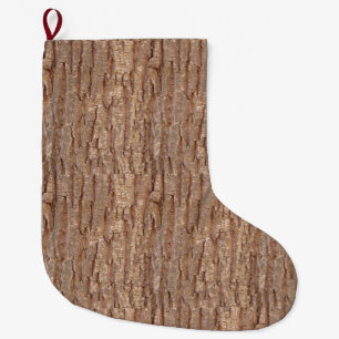 tree bark  large christmas stocking