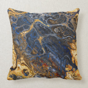 Tree Bark Marbled Abstract 2 Cushion