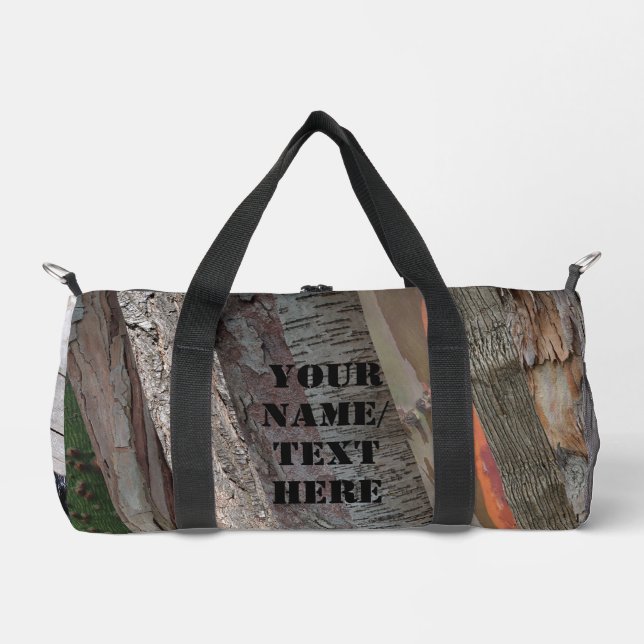 Tree Bark Nature Inspired  Duffle Bag (Front)
