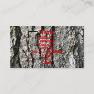 Tree Bark Nature Photography Business Card