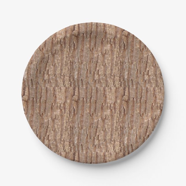 tree bark  paper plate (Front)