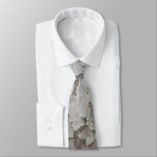 Tree bark pattern neck tie