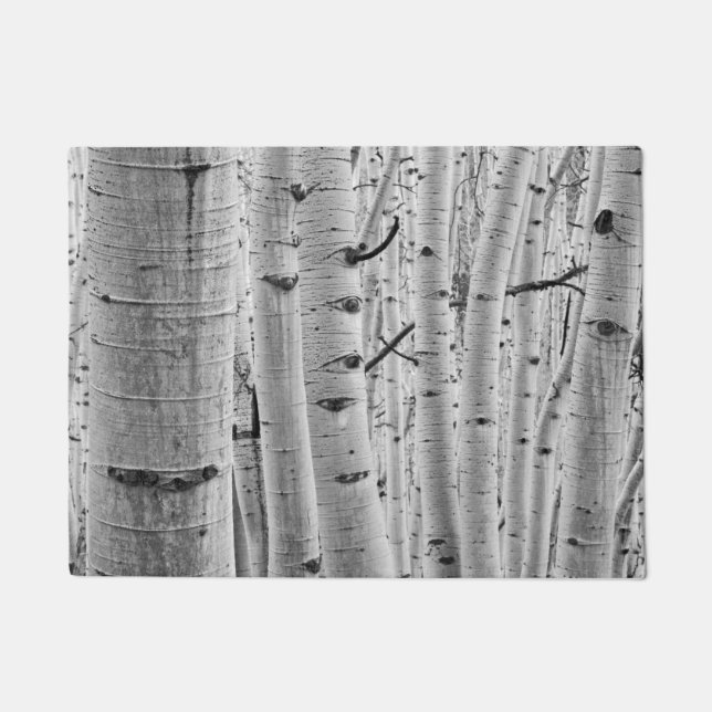 Tree Bark Pattern - Quaking Aspen Doormat (Front)