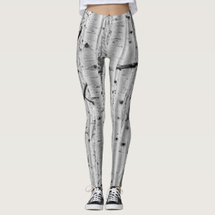 Tree Bark Pattern - Quaking Aspen Leggings