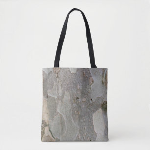 Tree bark pattern tote bag