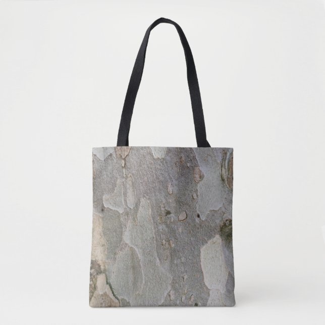 Tree bark pattern tote bag (Front)