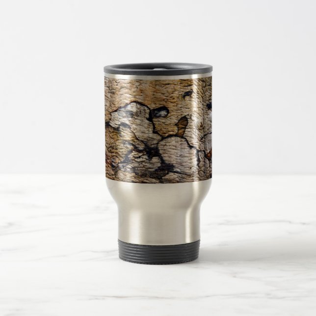 Tree bark pattern travel mug (Center)