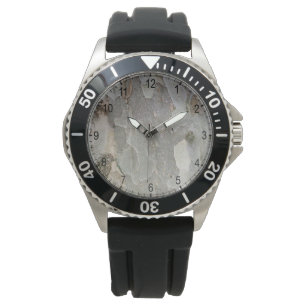 Tree bark pattern watch