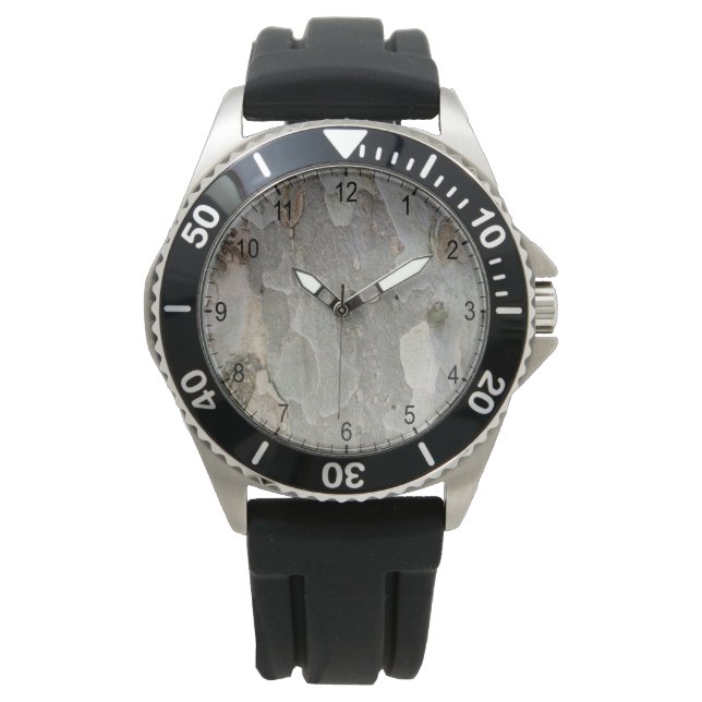 Tree bark pattern watch (Front)
