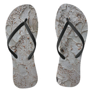 Tree Bark Photo Earth Tone Rustic Nature Flip Flops