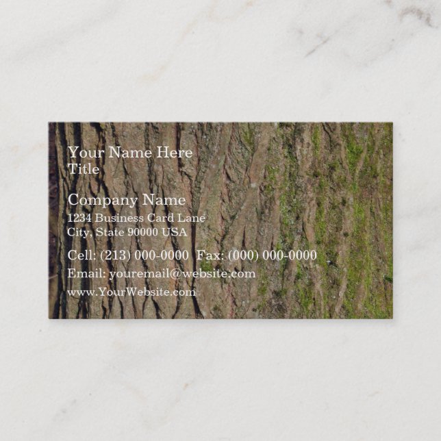 Tree Bark Texture Business Card (Front)