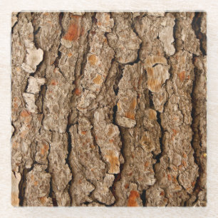 Tree Bark Texture Glass Coaster