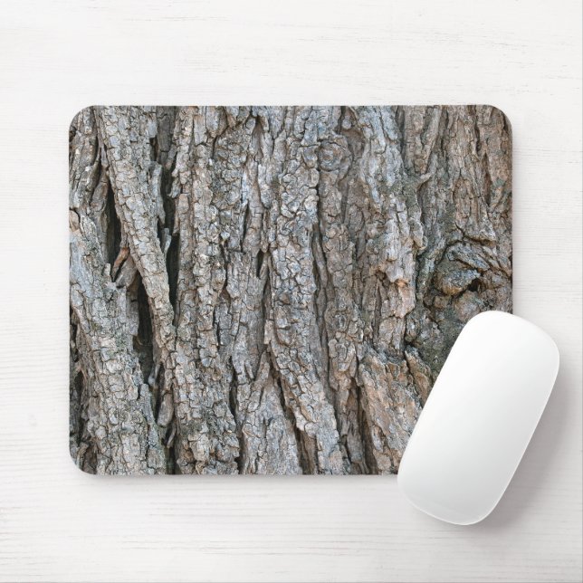 Tree Bark Texture Mouse Mat (With Mouse)