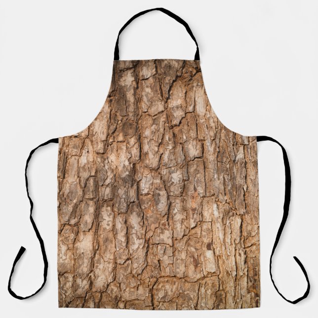 Tree bark texture, natural wood background. apron (Front)