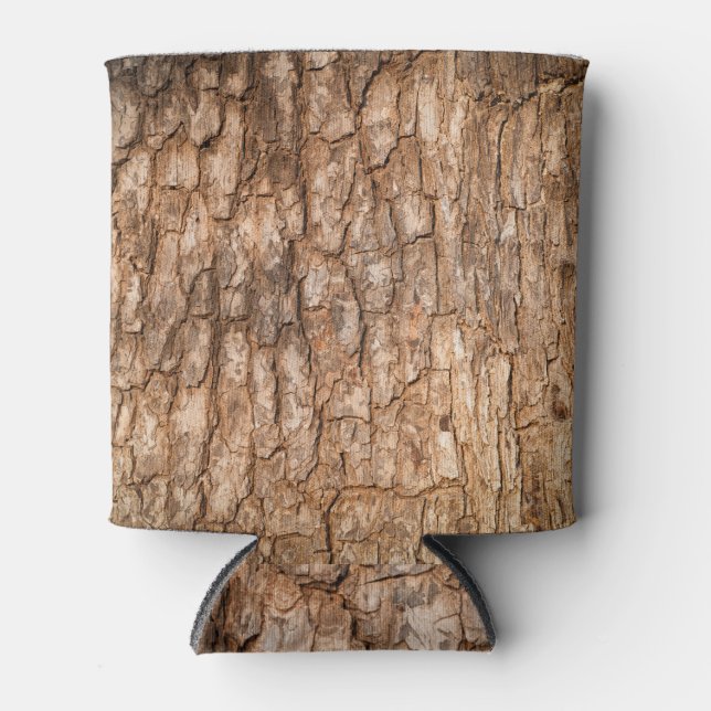 Tree bark texture, natural wood background. can cooler (Front)