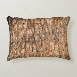 Tree bark texture, natural wood background. decorative cushion