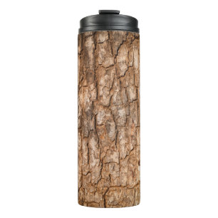 Tree bark texture, natural wood background. thermal tumbler