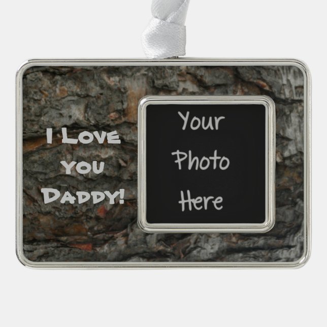Tree Bark Textured-Framed Ornament (Front)