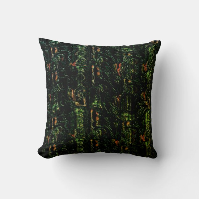 Tree bark under green hammered glass cushion (Front)