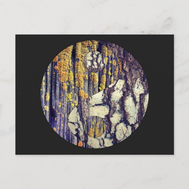 Tree Bark Yin Yang Postcard (Front)
