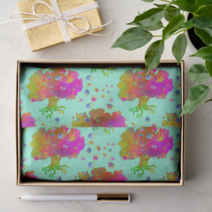 Tree Birds Twilight Tissue Paper